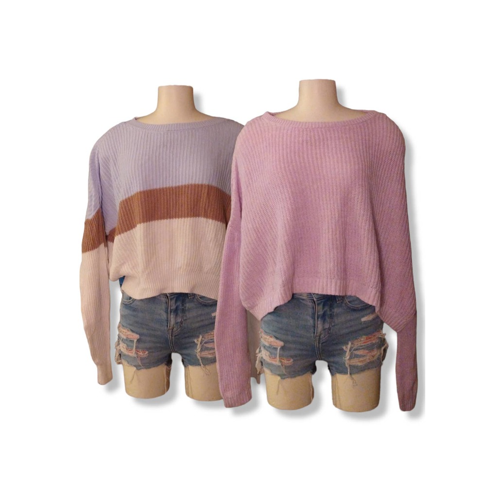 2 Garage oversized ribbed sweaters size large